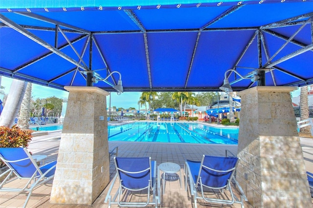 view of pool with a patio