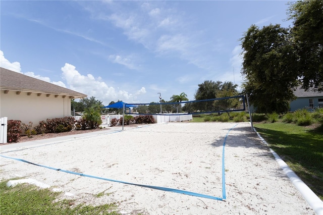 surrounding community featuring volleyball court