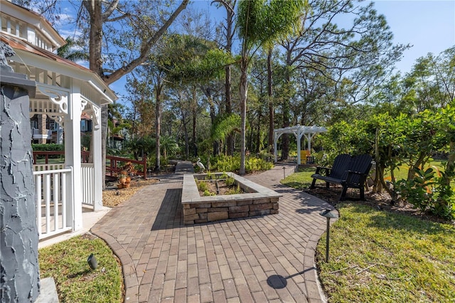 view of patio / terrace with a pergola