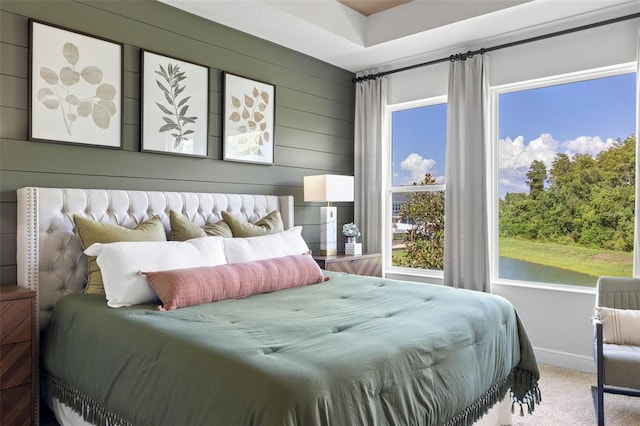 bedroom with carpet flooring and multiple windows