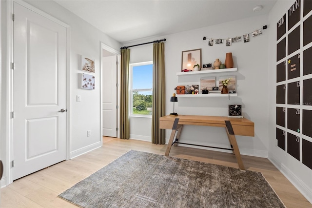 miscellaneous room with light hardwood / wood-style flooring