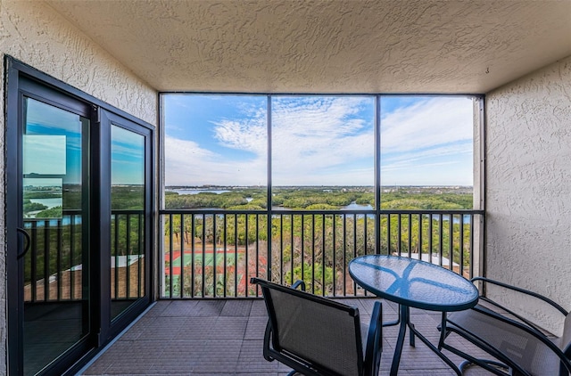 view of sunroom