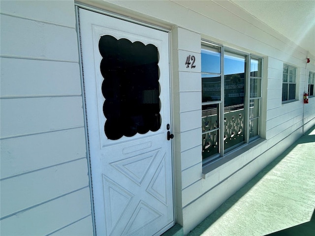 view of doorway to property