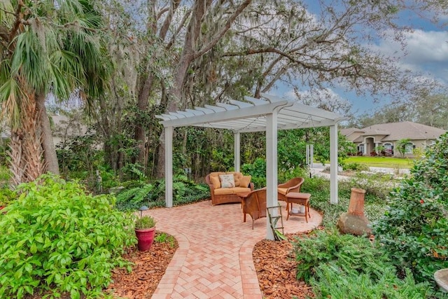 view of patio / terrace with a pergola