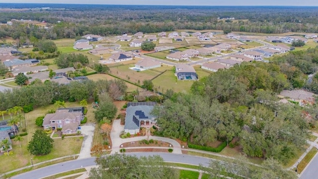 aerial view with a residential view