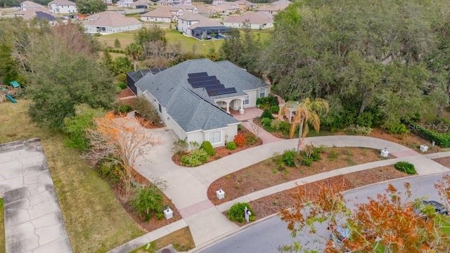 aerial view featuring a residential view