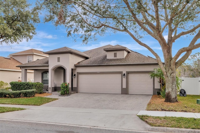 view of front of house featuring a garage