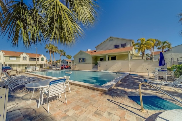 view of pool with a patio area