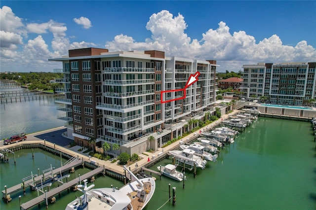 view of property featuring a water view