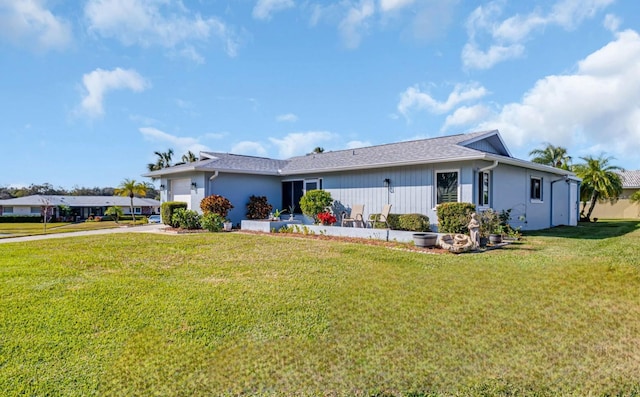 exterior space with a front lawn