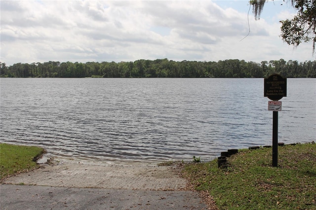 view of water feature