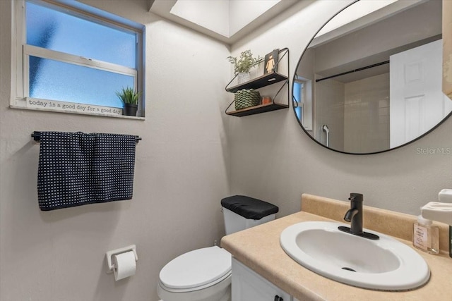 bathroom featuring toilet and vanity