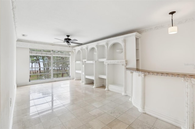 empty room with ceiling fan