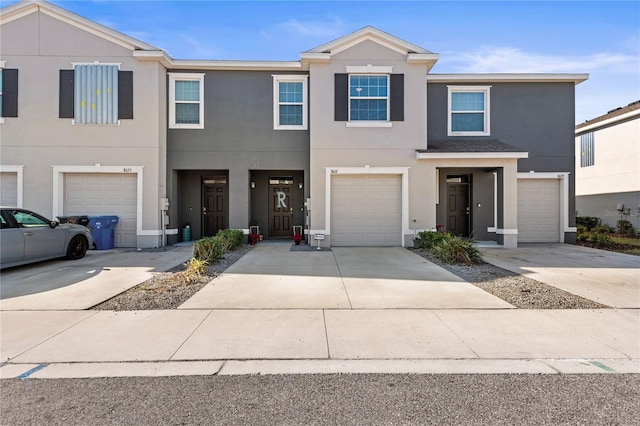 view of property featuring a garage