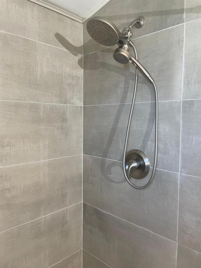 room details with tiled shower