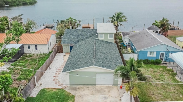 1022 Canal St, Ruskin, FL 33570 - view from above of property with a large body of water
