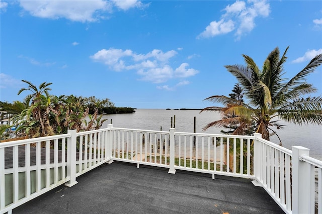 1022 Canal St, Ruskin, FL 33570 - wooden deck with a water view