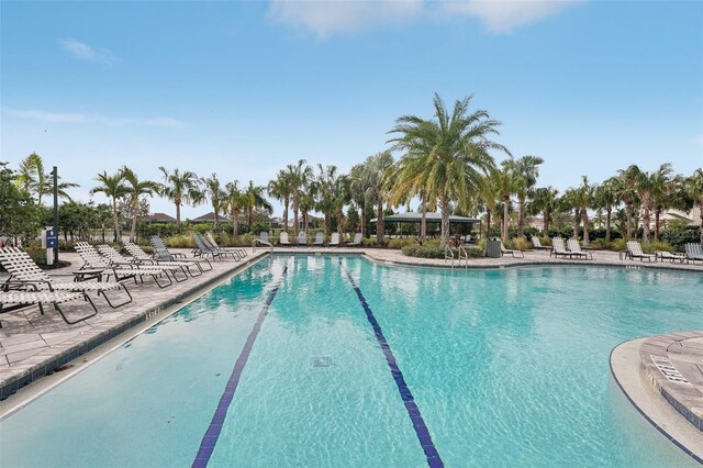 view of pool with a patio