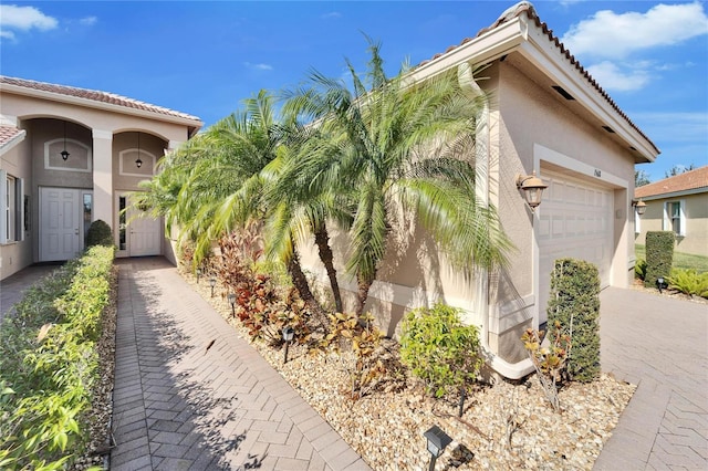 view of home's exterior featuring a garage