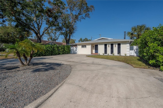 view of single story home