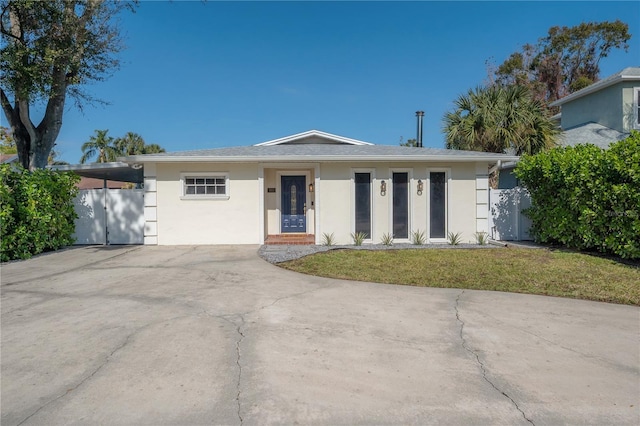 view of single story home