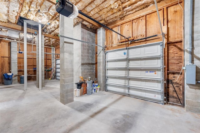 garage featuring a garage door opener