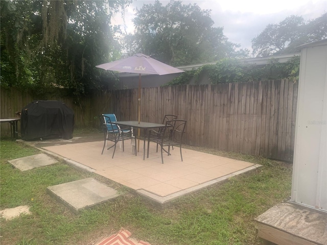 view of patio / terrace featuring area for grilling