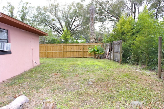 view of yard with cooling unit