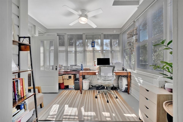 office with ceiling fan