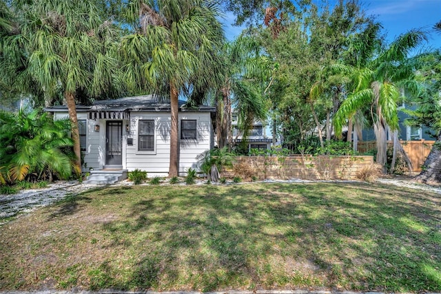 exterior space with a lawn