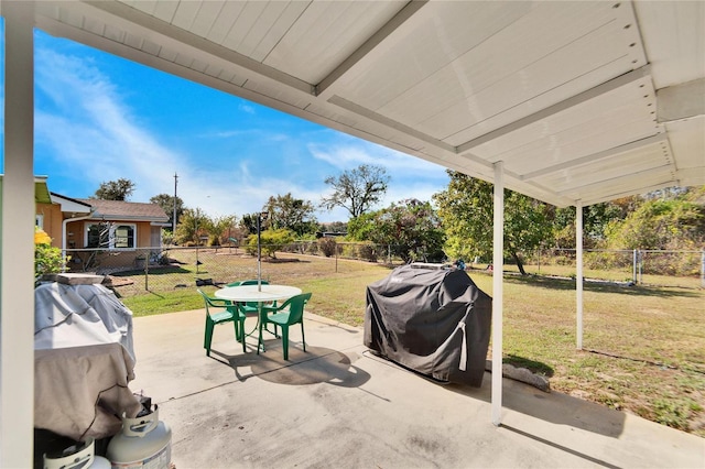 view of patio / terrace featuring area for grilling