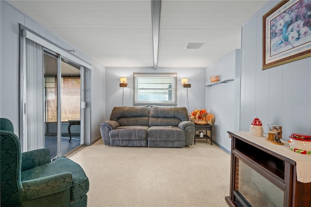 view of carpeted living room