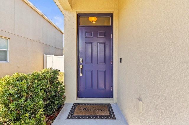 view of entrance to property