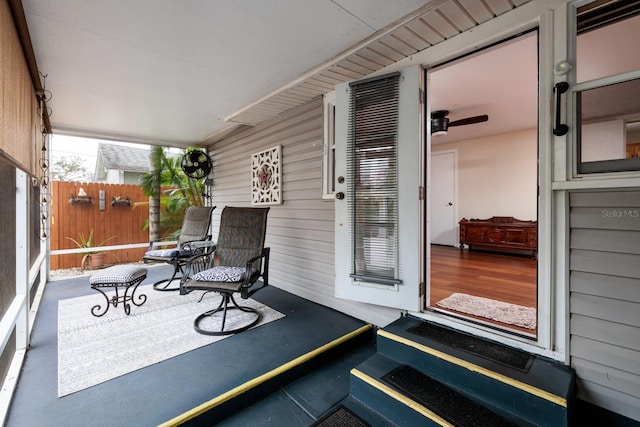 view of patio / terrace with a porch