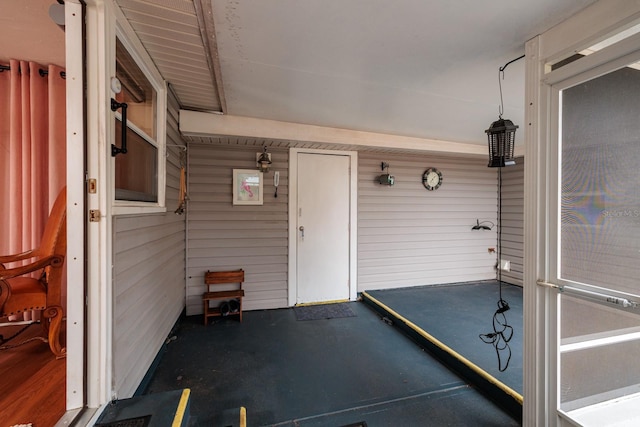 view of patio featuring a porch