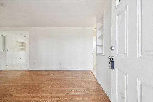 interior space featuring light wood-type flooring