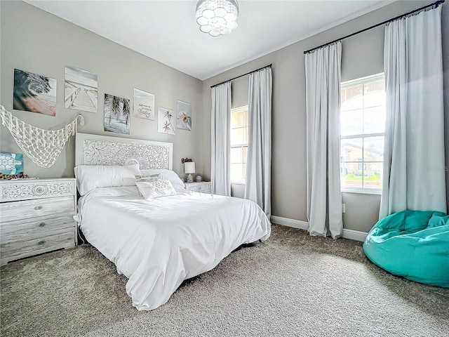 bedroom featuring carpet flooring