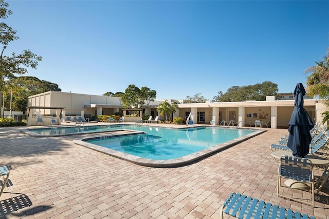 view of pool with a patio