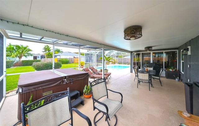 view of sunroom / solarium