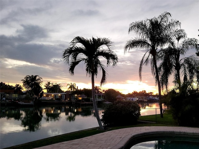 view of water feature