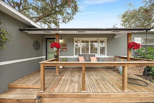 view of wooden deck