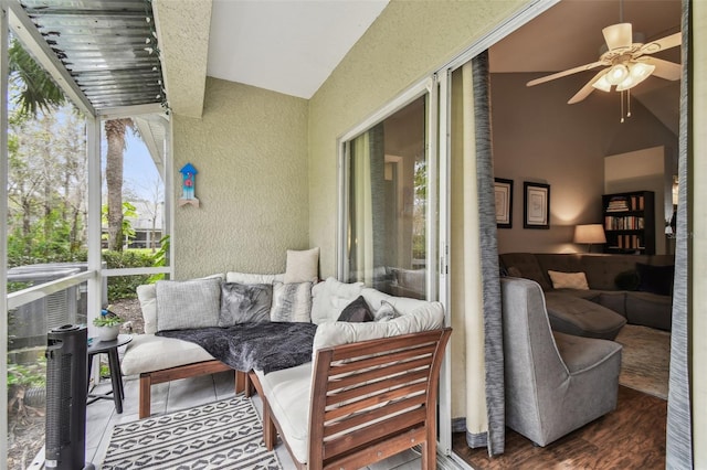 balcony with an outdoor hangout area