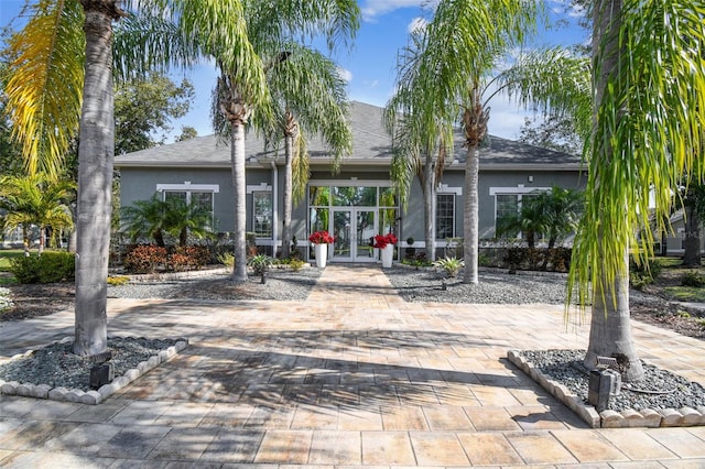 view of front of home featuring french doors