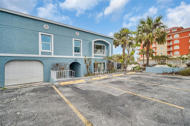 view of property with a garage