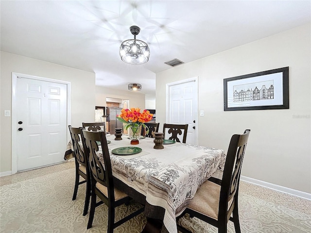 view of dining area