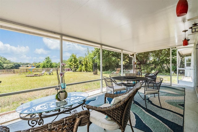 view of sunroom / solarium