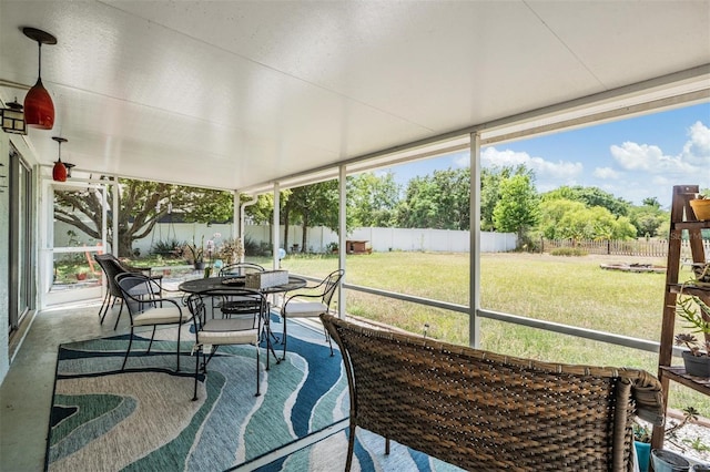 view of sunroom / solarium