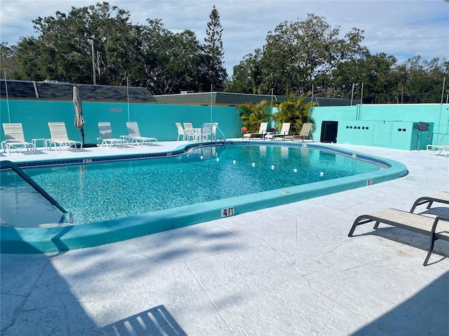 view of pool with a patio