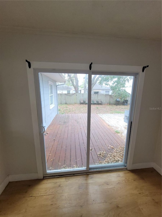 entryway featuring light hardwood / wood-style flooring