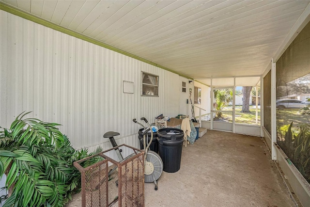 view of sunroom